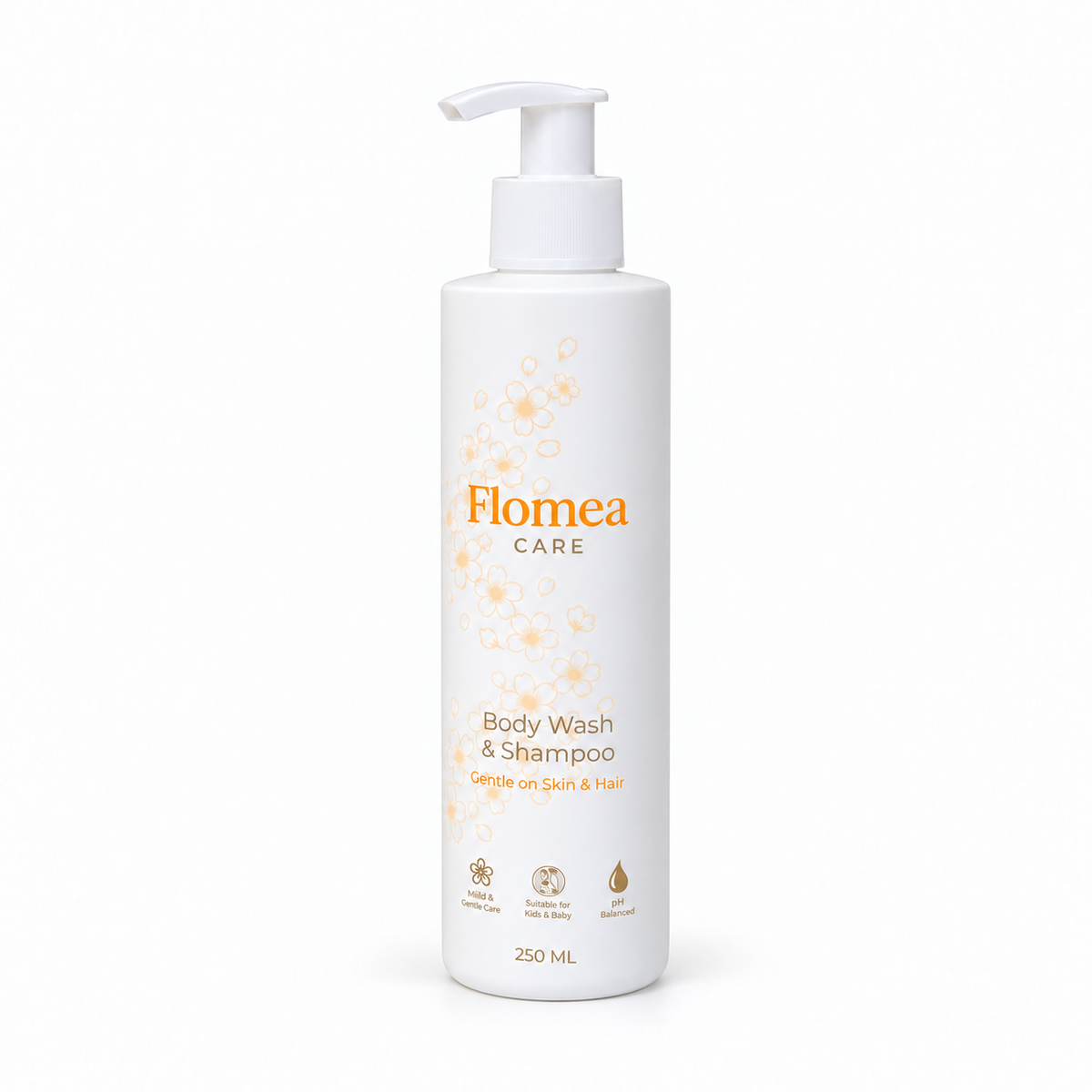 Milde Body Wash & Shampoo | 2-in-1 voor Huid & Haar | Baby & Kids | 250 ml